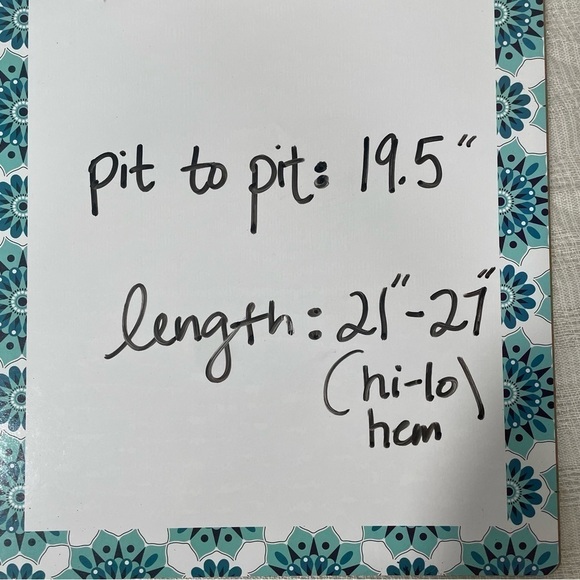 Chico's Drapey Pullover Top Hi-Lo Hem Front Tie V-Neck Pink Tan Abstract Print S - Picture 13 of 13